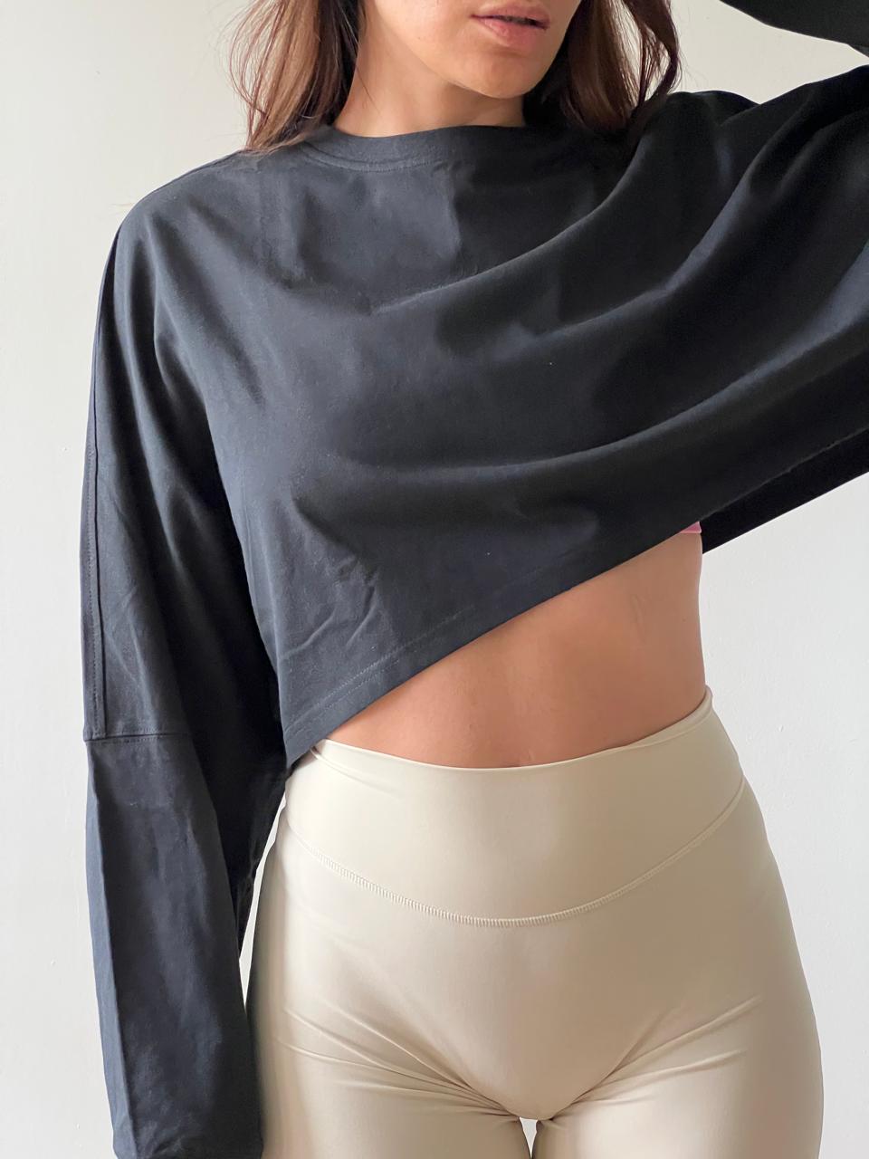 Poleron Crop Mujer