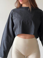 Poleron Crop Mujer