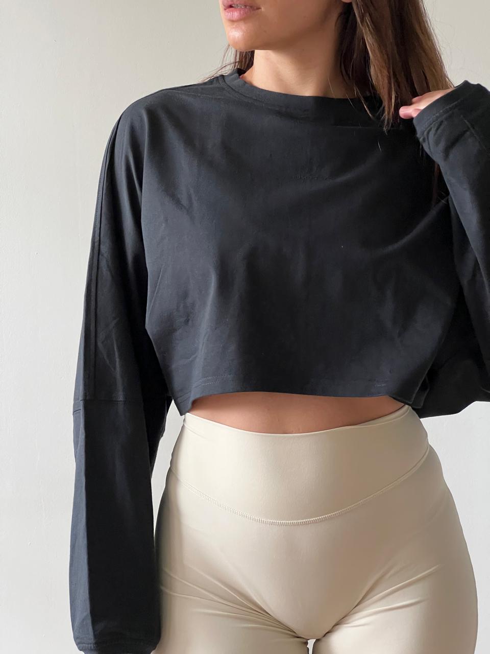 Poleron Crop Mujer