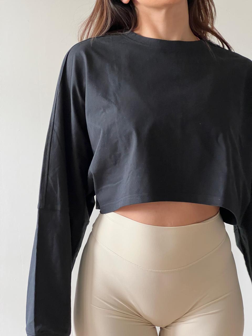 Poleron Crop Mujer