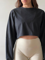 Poleron Crop Mujer