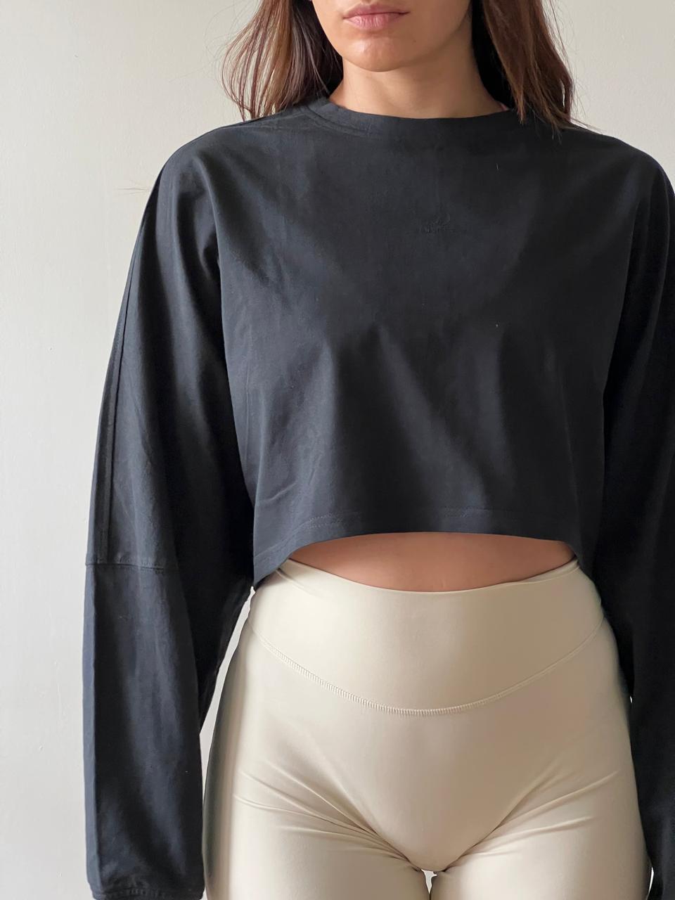 Poleron Crop Mujer