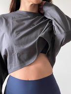 Poleron Crop Mujer