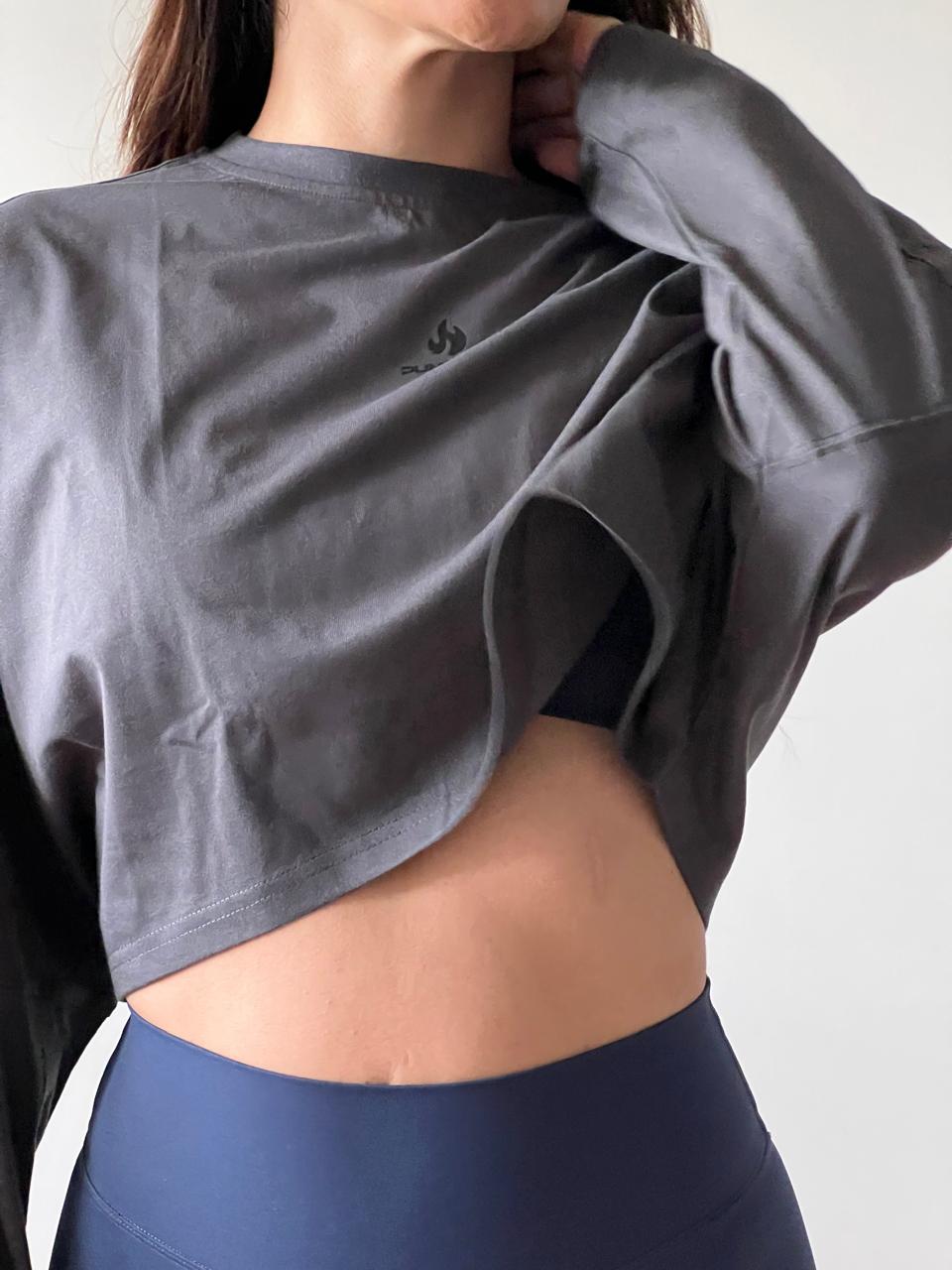 Poleron Crop Mujer